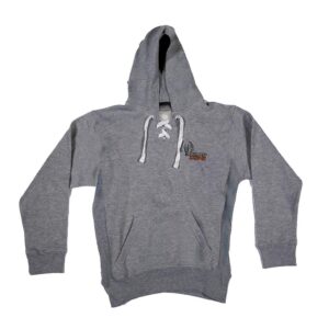 Gray Hockey Lace Hoodie - Drop Zone Hunting